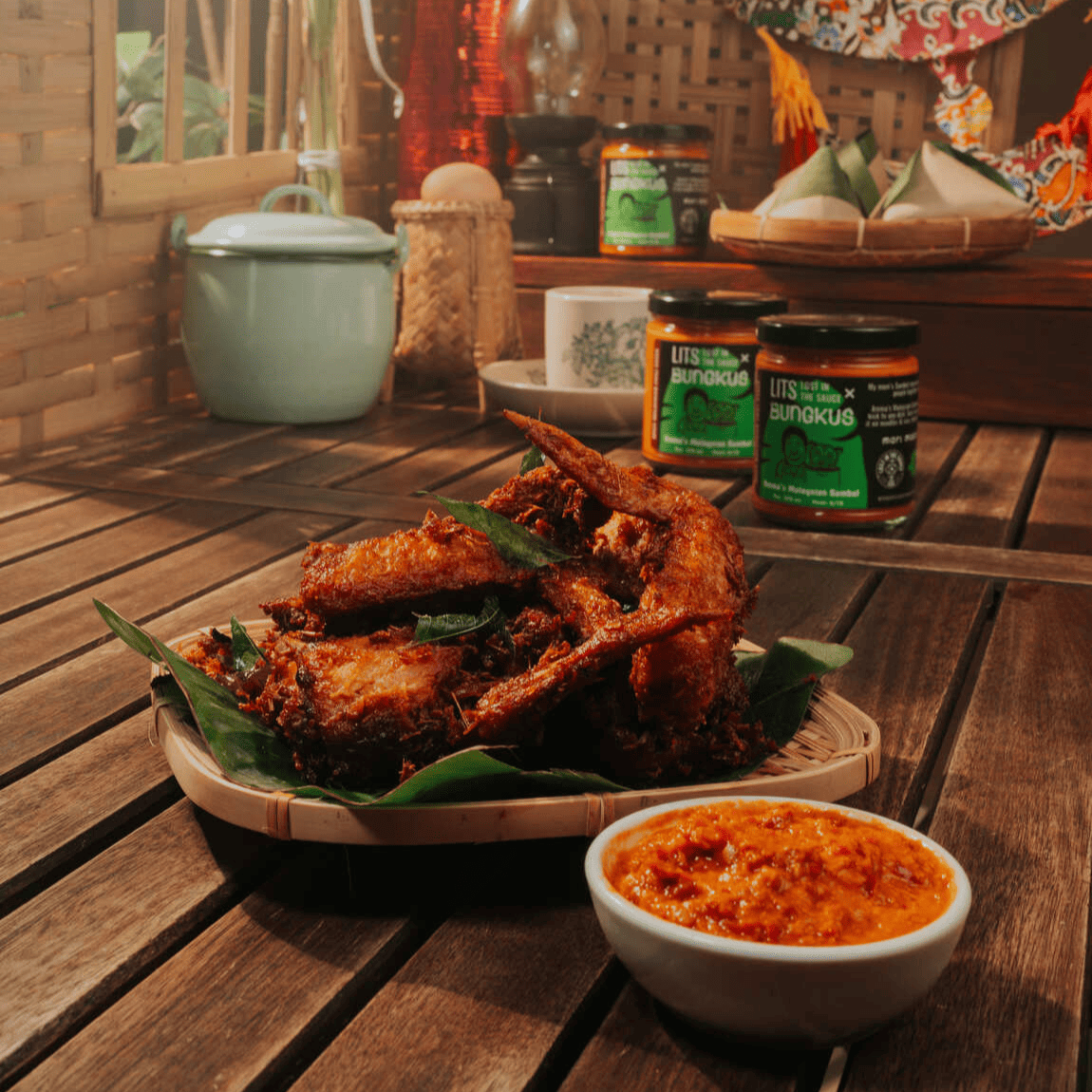 Amma's Malaysian Sambal by Lost in the Sauce LITS x Bungkus. Ayam Berempah. Ayam Goreng. Made in Toronto Canada.