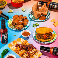 All six Lost in the Sauce hot sauces and Amma's sambal grouped together, photo 2
