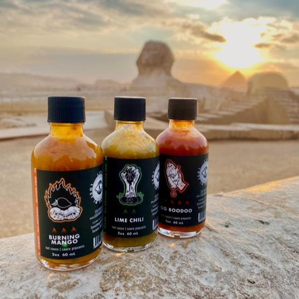 Lost in the Sauce LITS Flavour Flight hot sauce sampler set Toronto made in Ontario Canada - travel friendly hot sauce