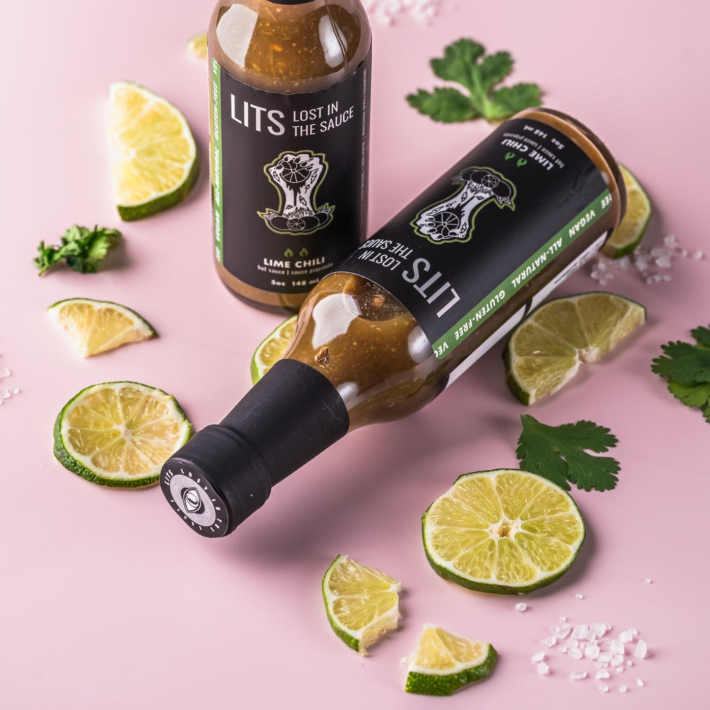 Lime Chili mild salsa verde hot sauce by Lost in the Sauce LITS Toronto hot sauce made in Ontario Canada