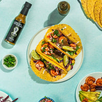Lime Chili citrusy hot sauce served with shrimp tacos, photo 5