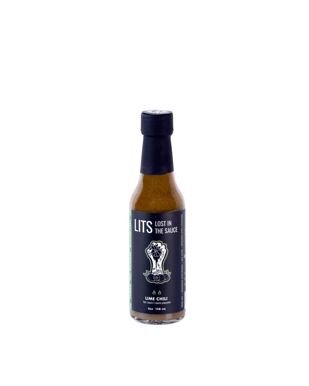 LITS Lime Chili - our take on a salsa verde, our Lime Chili blends citrusy flavours together with jalapenos to give you a fresh kick to your tacos seafood guac and more!